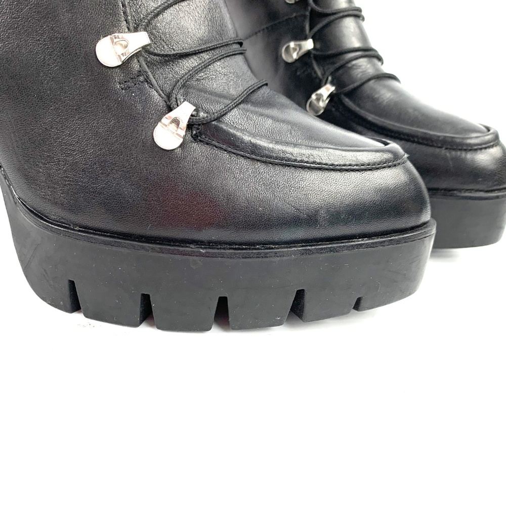 ZARA Leather Platform Ankle Boots - Picture 7 of 8
